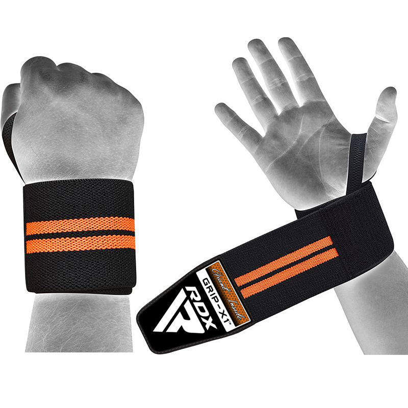 MD Gymwear Weight Lifting Wrist Wraps For Wrist Support - 2 Pcs -  Black/Yellow @ Best Price Online