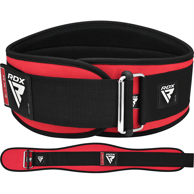 RDX Weight Lifting Belt for Fitness Gym - Adjustable Leather Belt with 6  inches Padded Lumbar Back Support - Great for Bodybuilding, Training