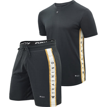 RDX T17 Aura Extra Large Black MMA shorts & T shirts Bundle