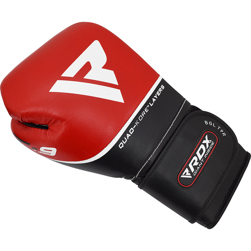 RDX T9 Ace Leather Boxing Gloves#color_red