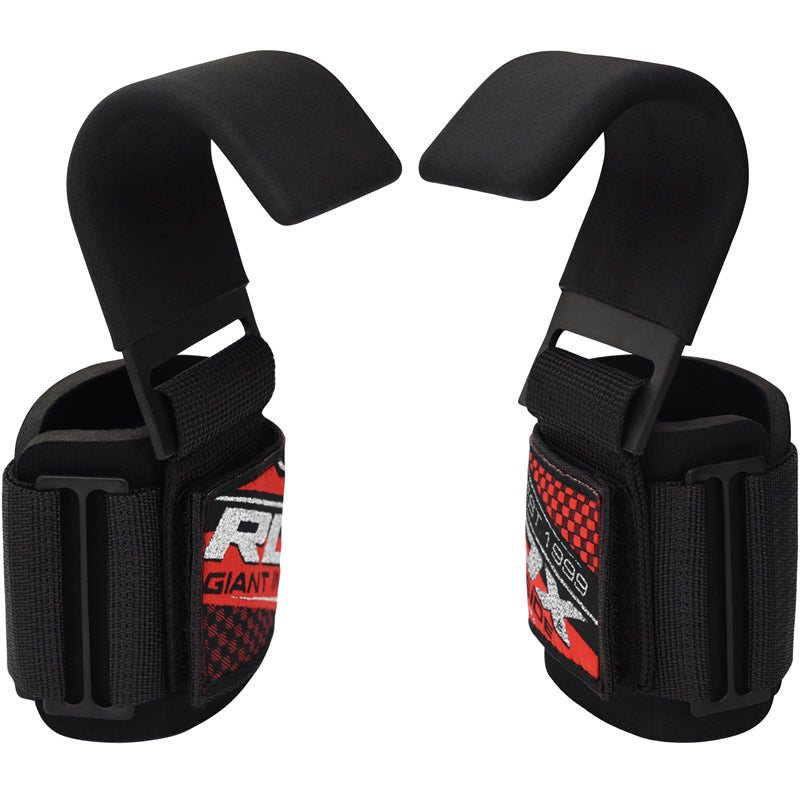 RDX Pro Gym Weight Lifting Hook With Wrist Strap Support 