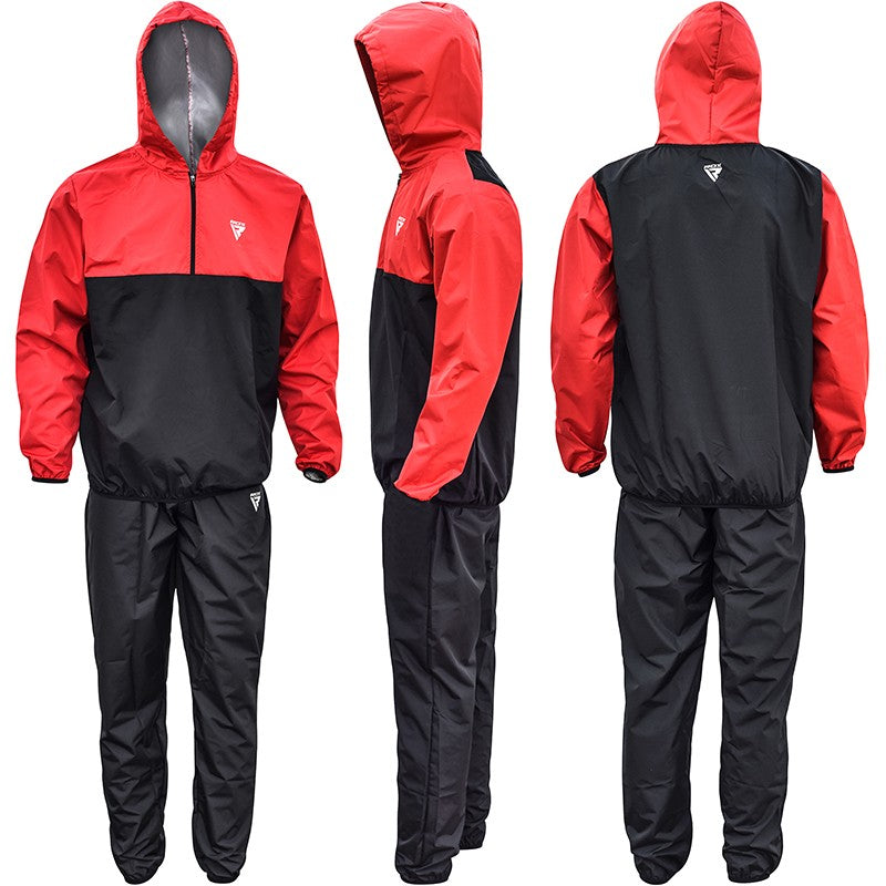 RDX X6 Hooded Sauna Sweat Suit#color_red